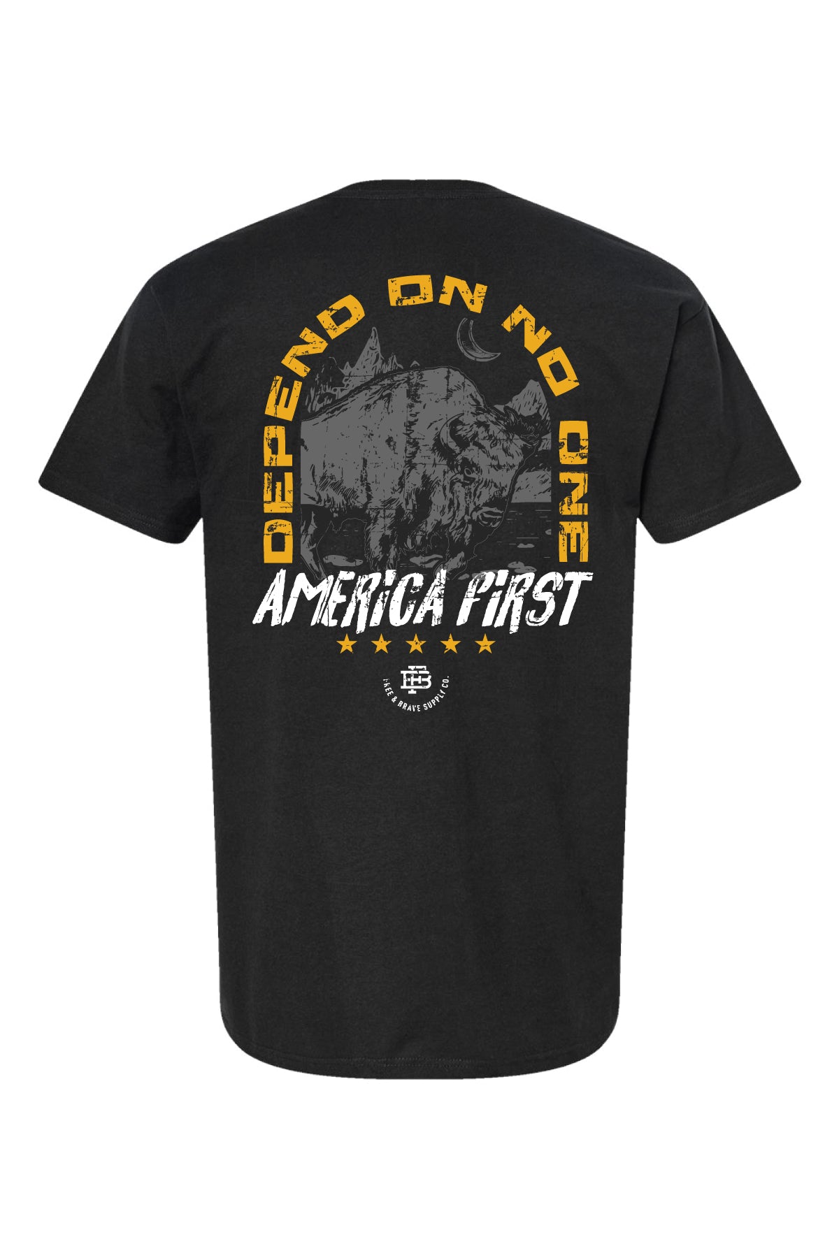 Depend on No One Tee black back