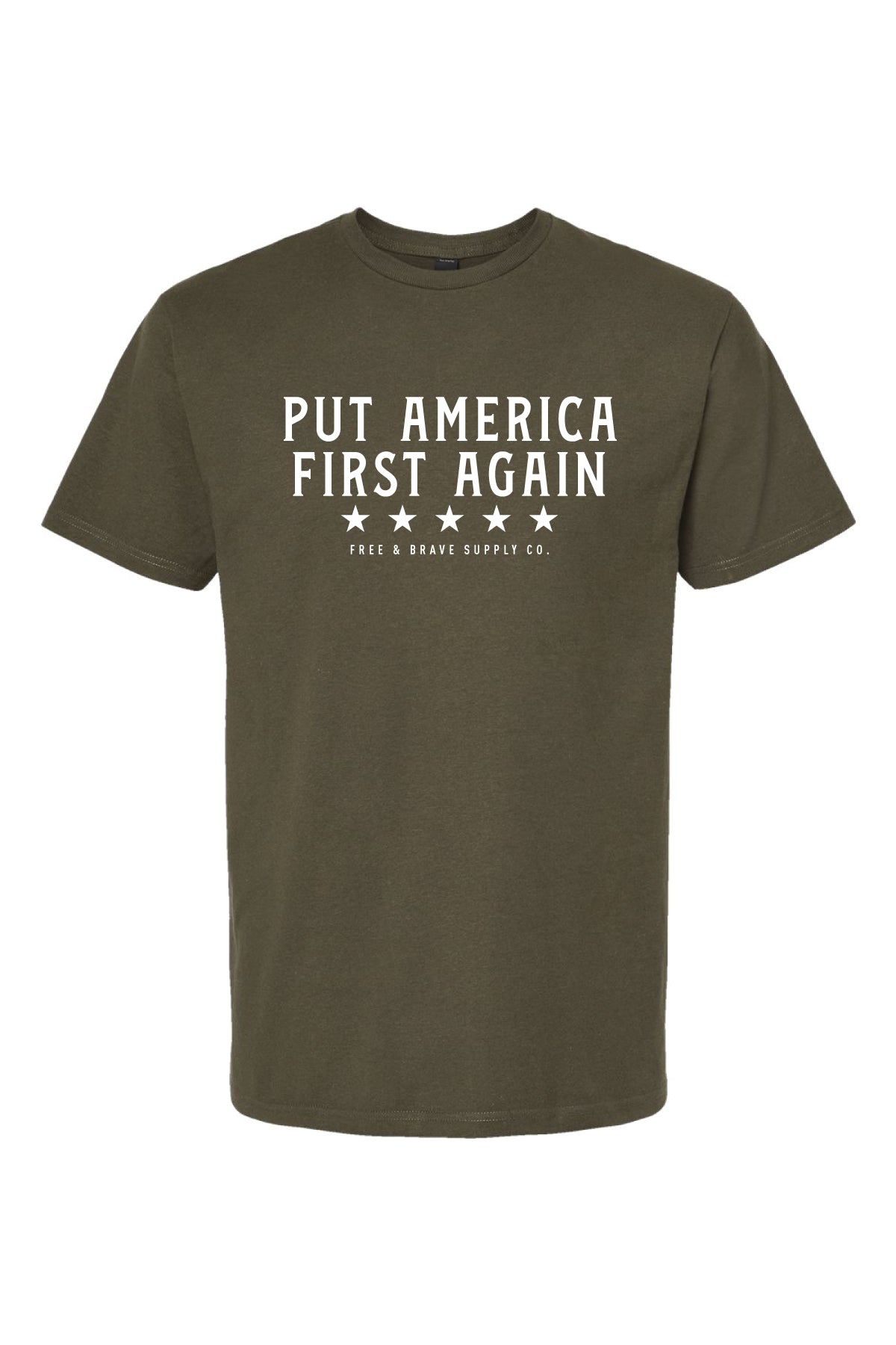 Put America First Again Tee military green