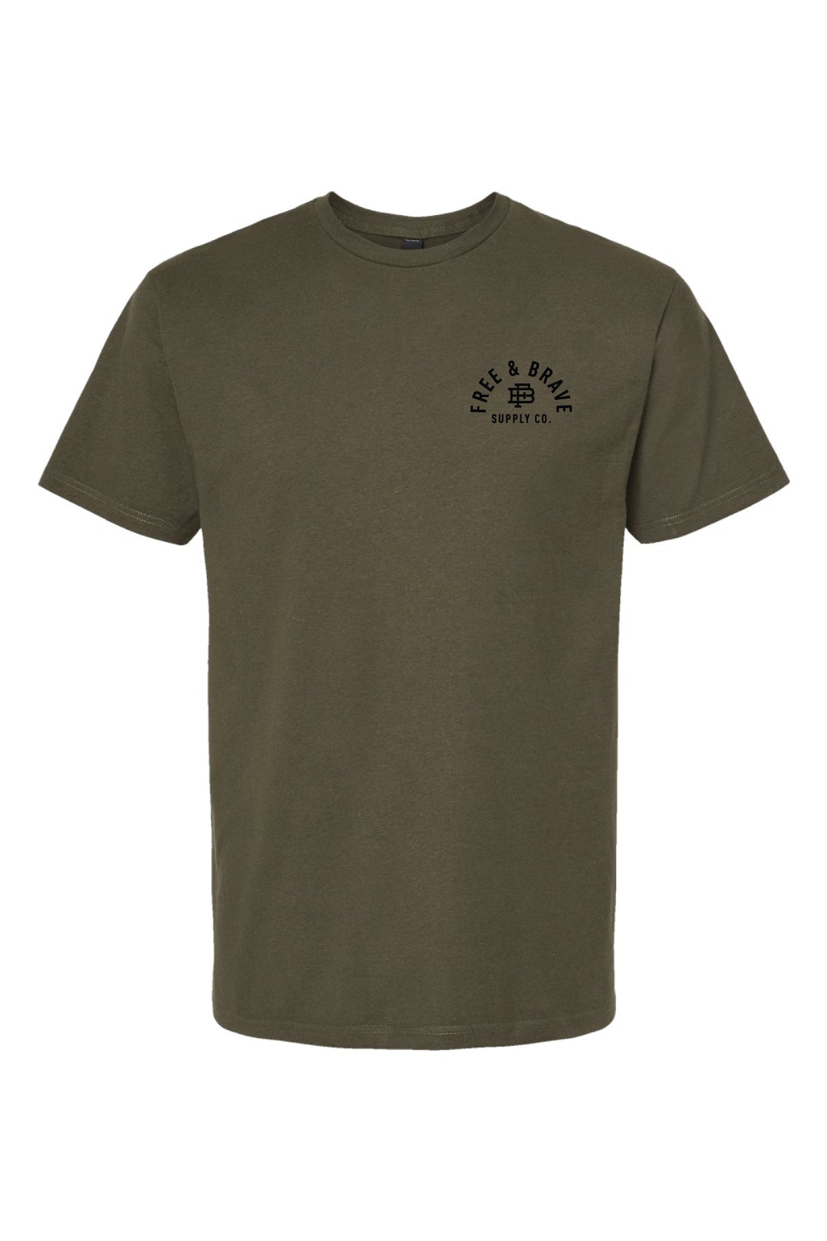 Buy Gold Tee in Military Green, front