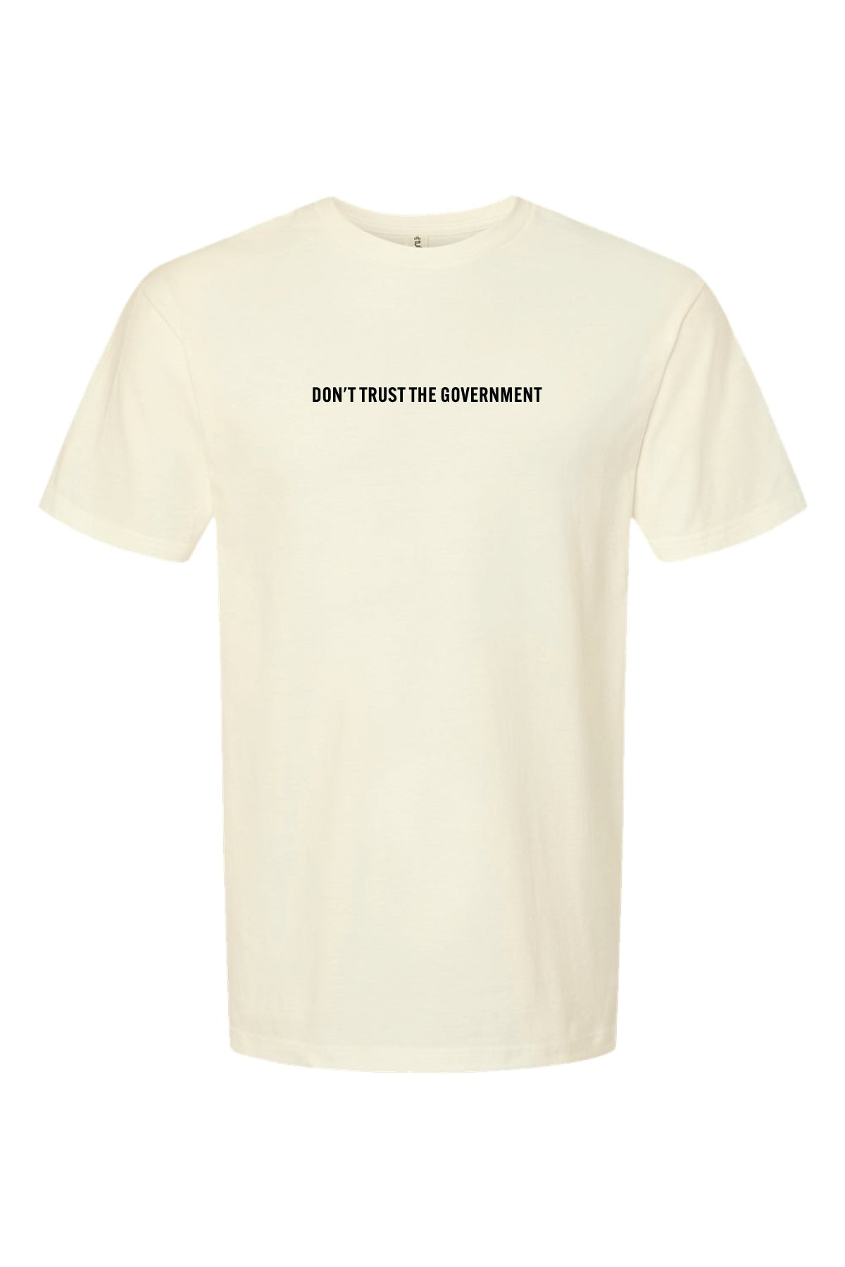 Don't Trust the Government Tee in Natural, front