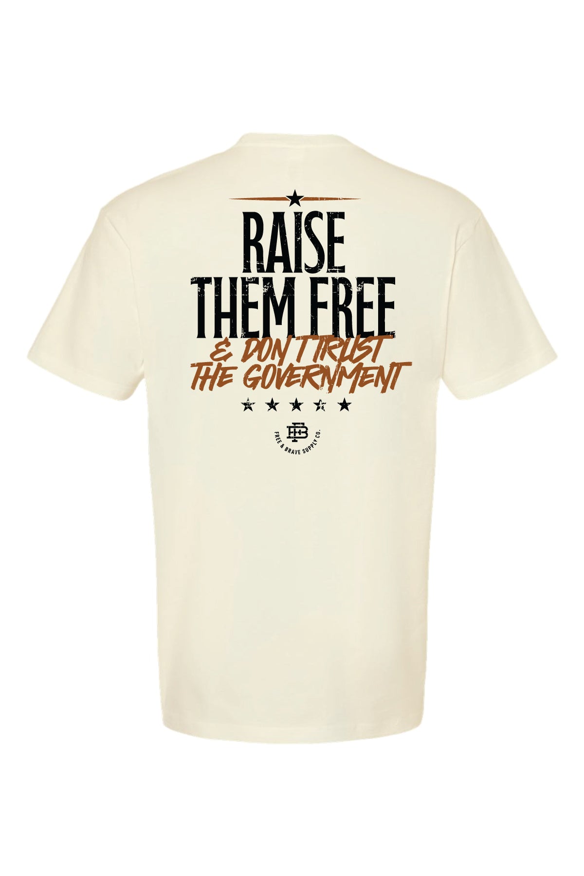 Raise Them Free Tee in Natural, back